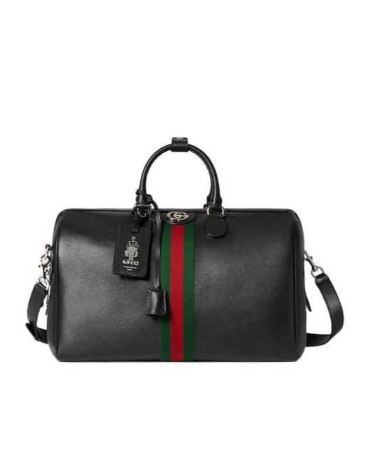 Gucci Black Savoy Medium Duffle Bag for men