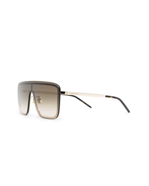 Saint Laurent Multicolor Eyewear Shield-Frame Sunglasses