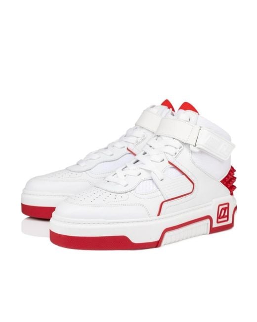 Christian Louboutin White Astroloubi Mid-Top Sneakers for men