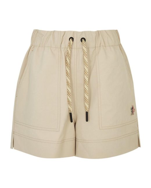 Moncler Natural Logo Shell Shorts