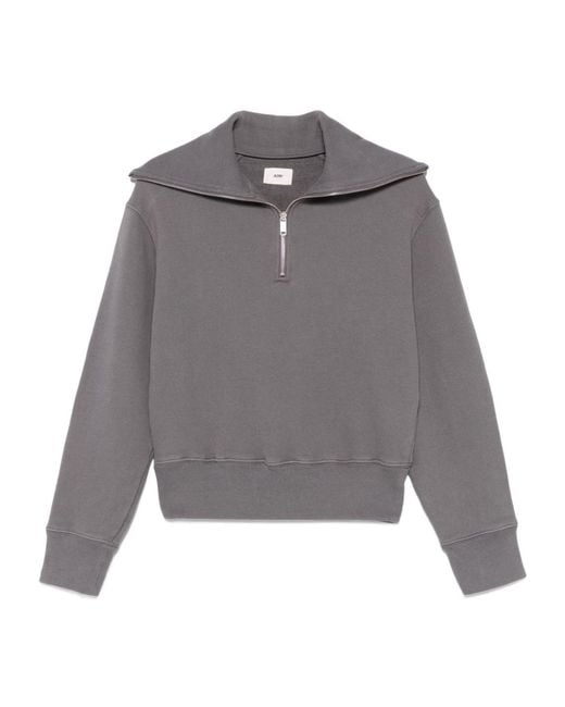Autry Gray Roll-Neck Sweatshirt
