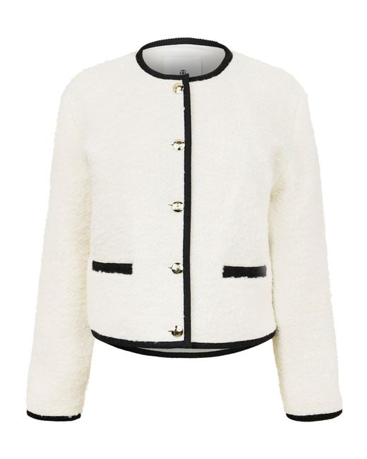 Anine Bing White Long Sleeve Casual Jacket
