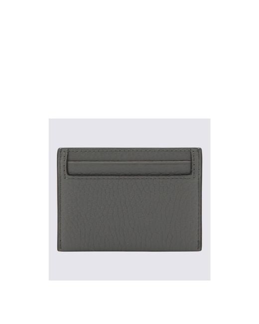 Mulberry Gray Logo-Embossed Cardholder for men