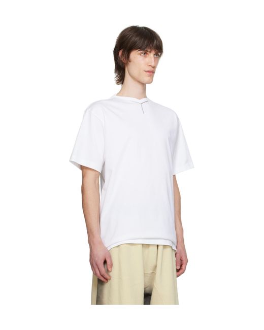 Y. Project White Logo-Appliqu Cotto T-Shirt for men