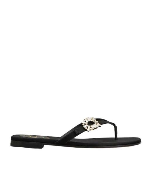 Roger Vivier White Thong Mules