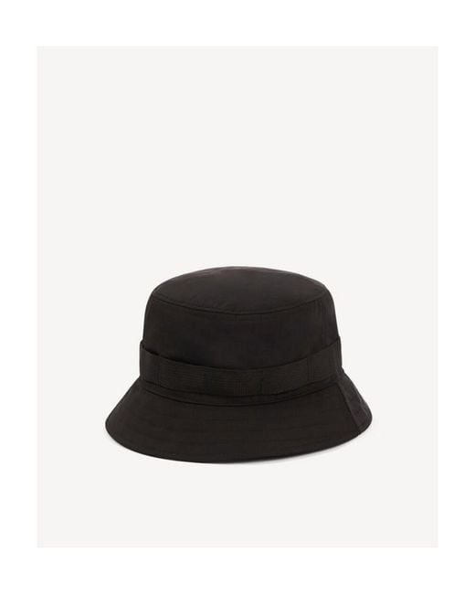 KENZO Black Jungle Logo Patch Bucket Hat for men