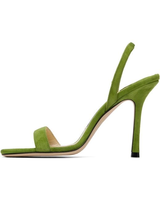 Jimmy Choo Green Jenn 100 High-Heeled Sandals
