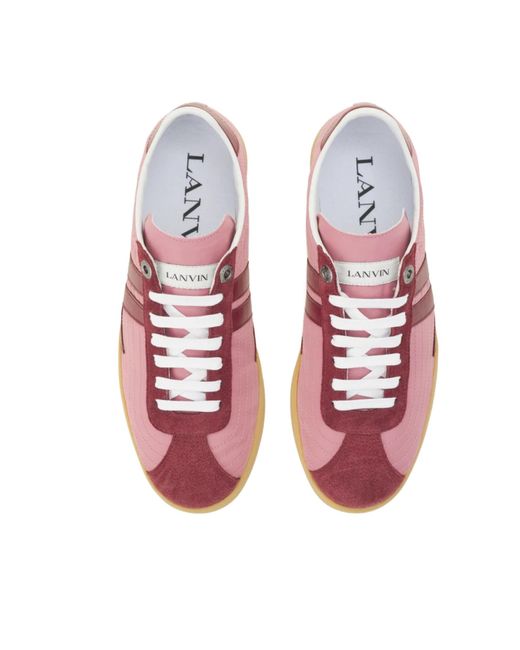 Lanvin Purple Glen Quilted Low-Top Sneakers for men