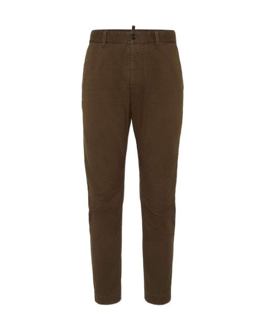DSquared² Brown D2 Sexy Tapered-Leg Chino Pants for men