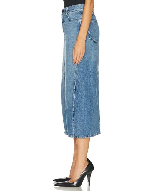 Givenchy Blue Logo Patch Denim Skirt