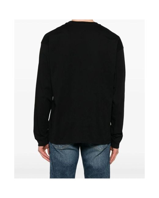DIESEL Black T-Box-Ls-Div T-Shirt for men