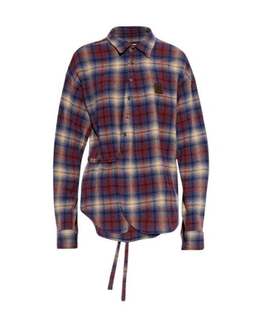 DSquared² Blue Collared Long-Sleeved Shirt