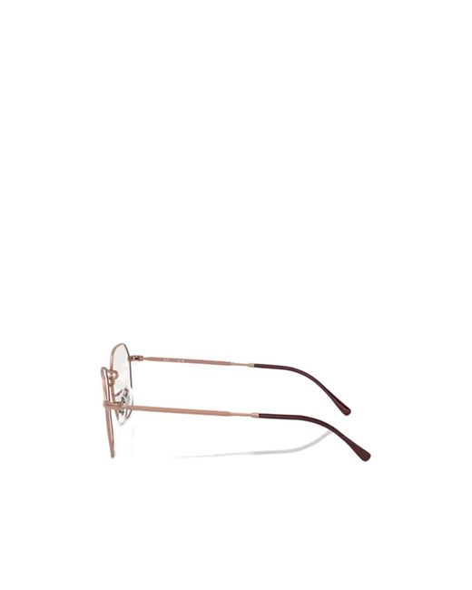 Ray-Ban White Geometric Frame Glasses for men