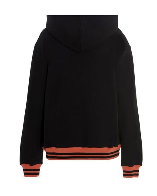 Moschino Black Patch-Detail Pullover Hoodie