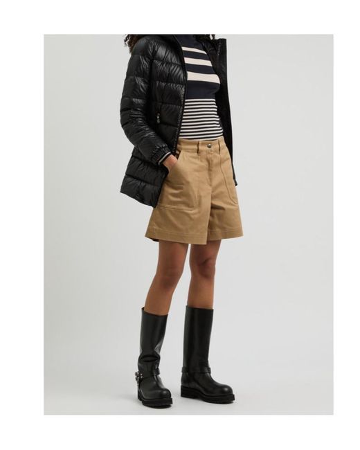 Moncler Blue Striped-Intarsia Ribbed Wool Top