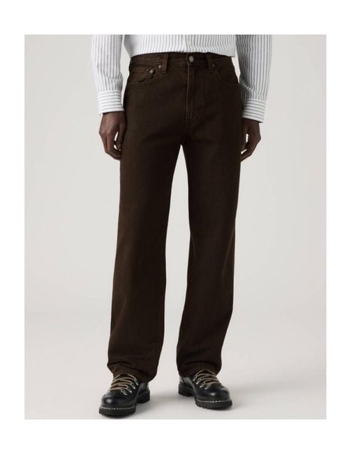 Levi's Black Logo Patch Straight-Leg Jeans for men