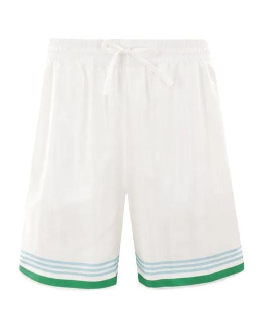 Casablanca White Drawstring Shorts for men