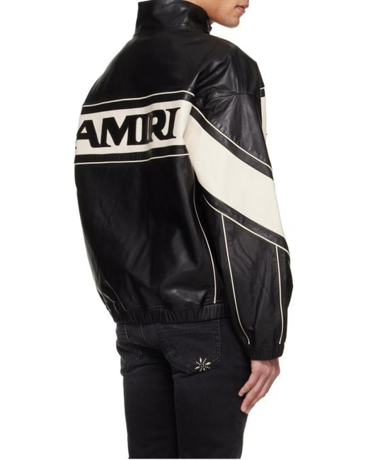 Amiri Black Leather Jacket for men