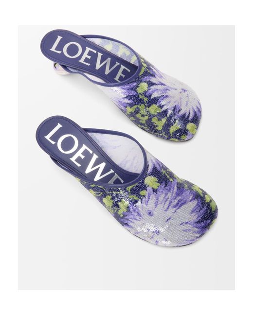 Loewe Blue Toy Sequin Embellished Mules