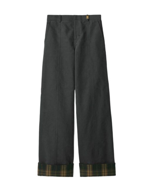 Burberry Gray Belt-Loop Casual Pants