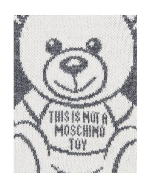 Moschino Gray Round-Neck Long-Sleeved Pullover