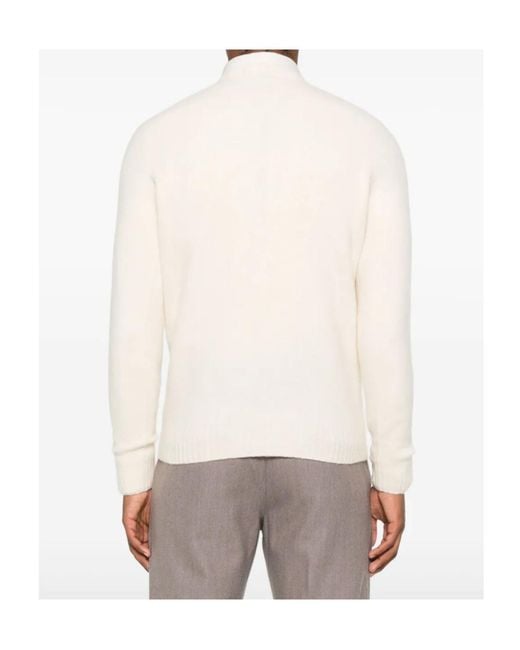 Drumohr Natural Crew-Neck Knitted Sweater for men