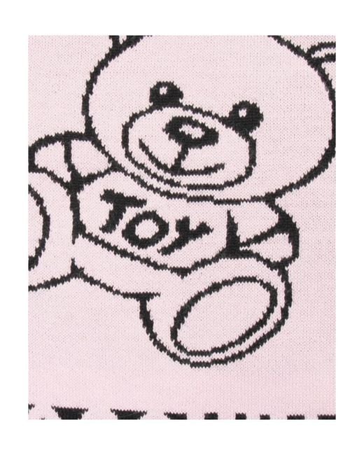 Moschino Pink Logo Scarf
