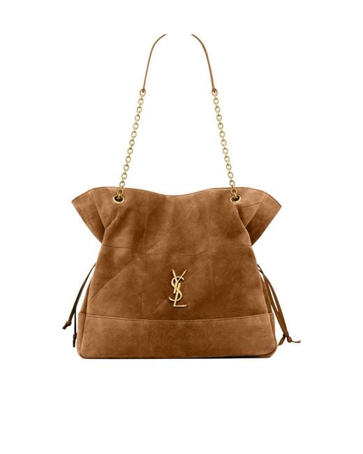 Saint Laurent Brown Jamie Shopping Suede Tote Bag