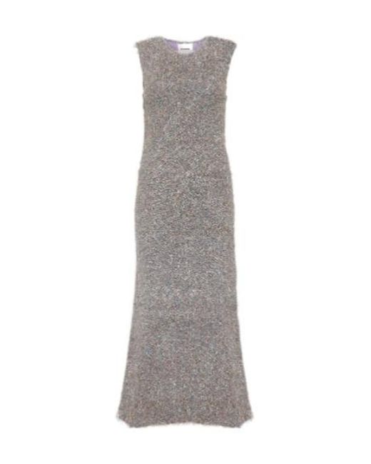 Jil Sander Gray Midi Dress