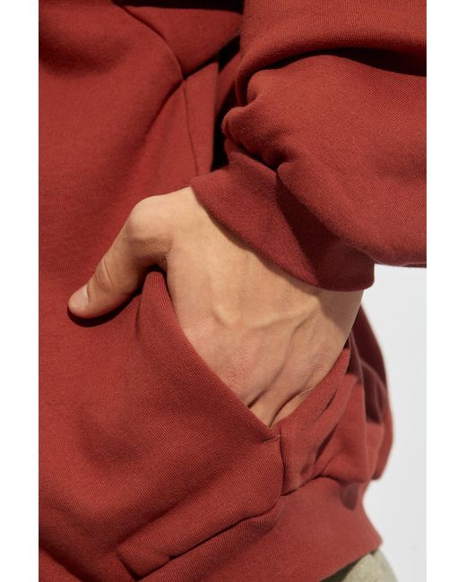 Fear Of God Red Logo-Print Hoodie for men