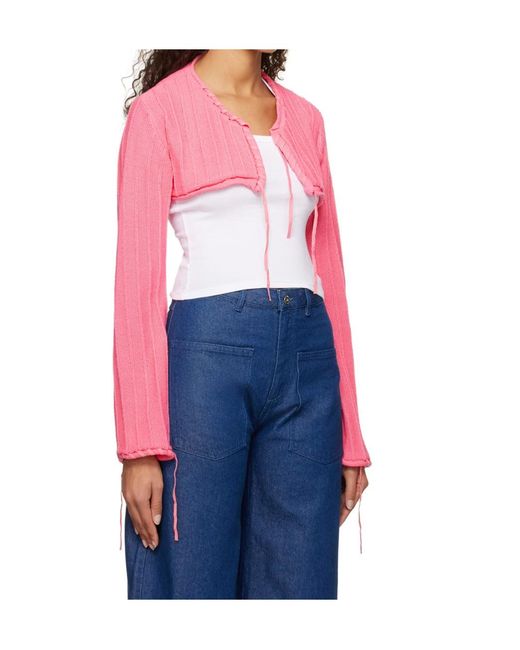 OPEN YY Blue Drawstring Cardigan