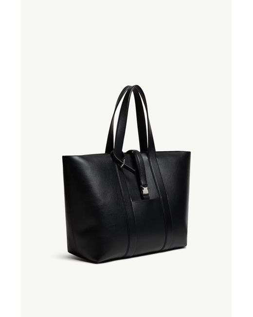 Moncler Black X Ee72 By Edward Enninful Ee Leather Tote