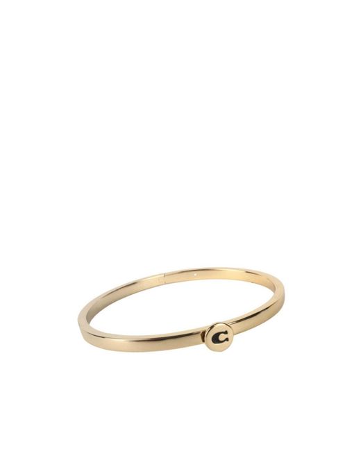 COACH White Hinged Bracelet