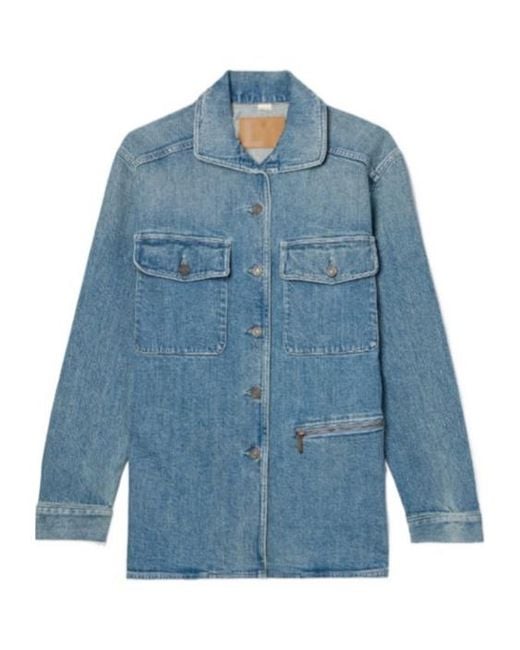 Lafayette 148 New York Blue Denim Jacket