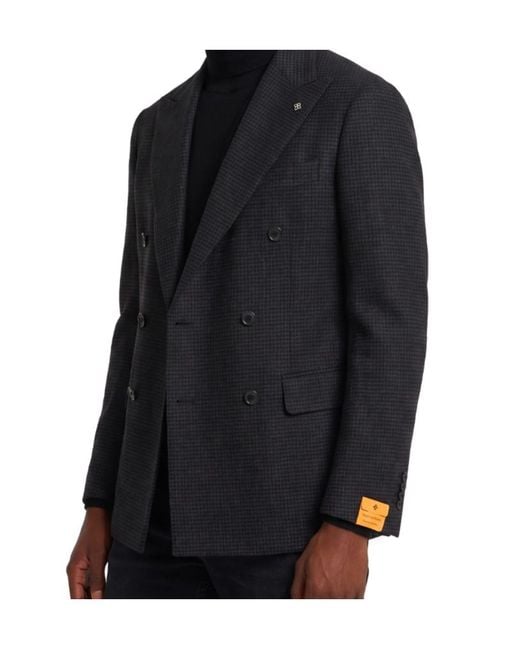 Tagliatore Black Long-Sleeve Blazer for men