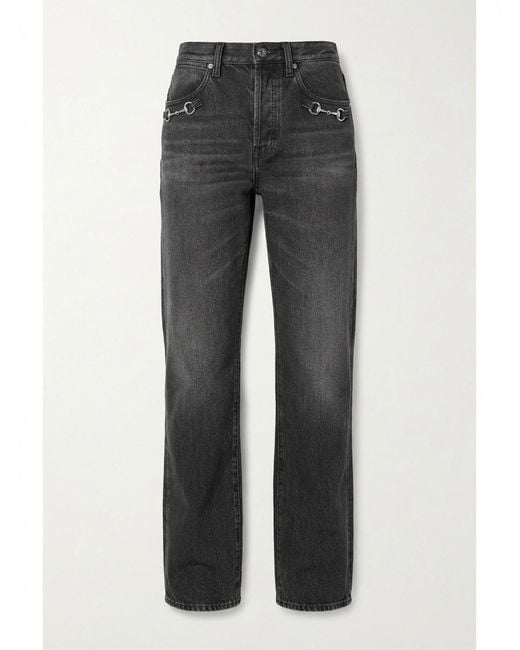 Gucci Black Horsebit Denim Jeans