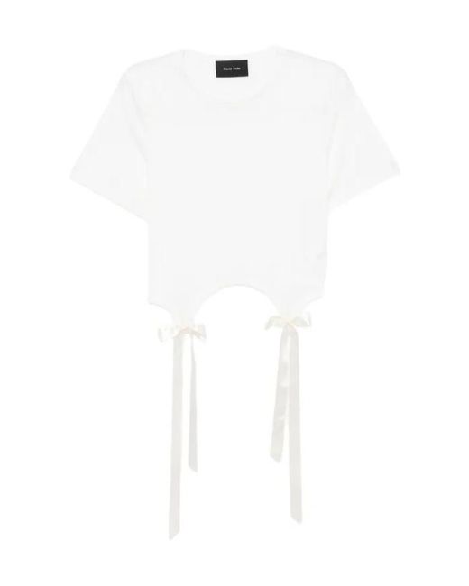 Simone Rocha White Lyocell Fiber T-Shirt