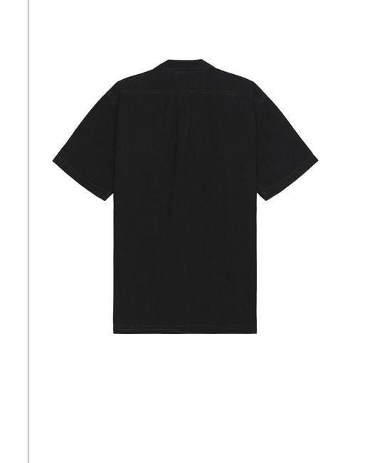 Givenchy Black Collared Short-Sleeve Shirt for men