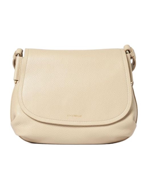 Coccinelle Natural Logo Printed Shoulder Bag