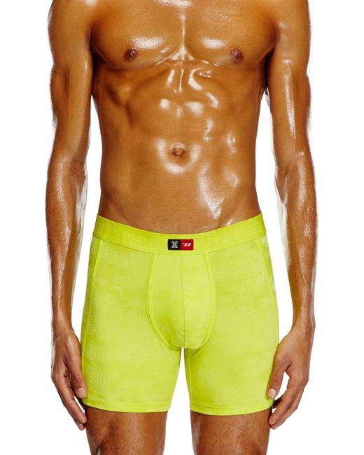 DIESEL Yellow X Savage X Fenty Logo Patch Flocked Boxer Briefs for men