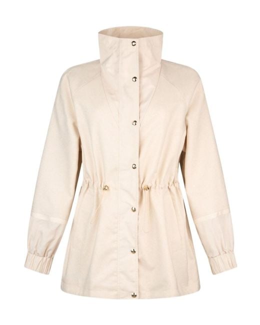 Liu Jo Natural Drawstring-Waist Pocket Jacket