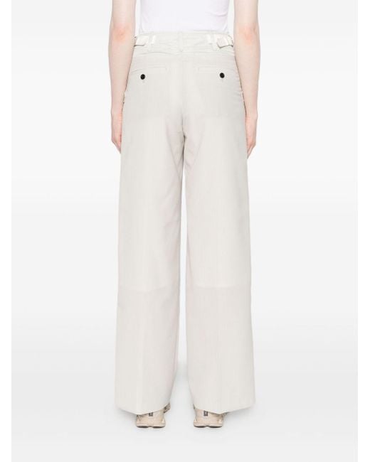 Sacai White Adjustable-Waist Flap-Pocket Trousers