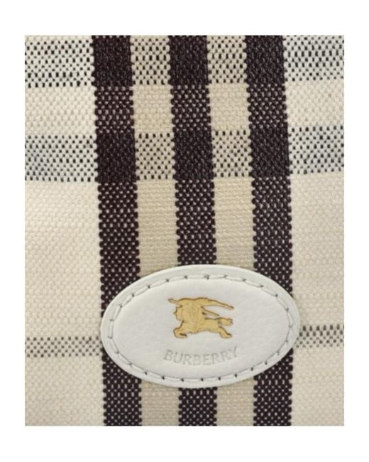 Burberry Natural Highlands Checked Shoulder Bag