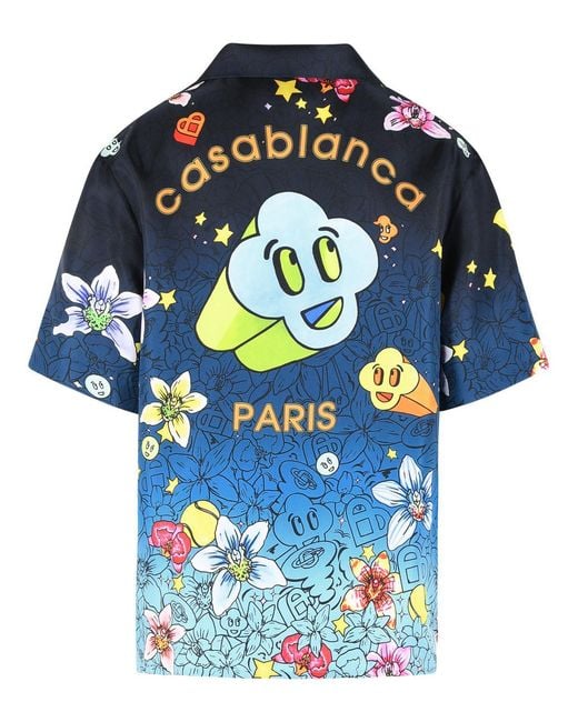 Casablanca Blue Collage D'Icones Shirt for men