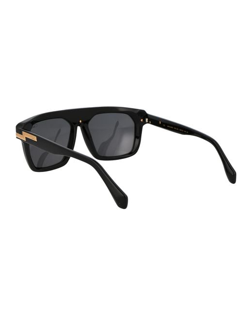 Cazal Black Shield-Frame Sunglasses for men