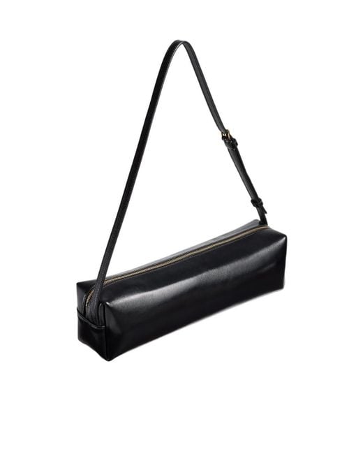 Khaite Black Kye Logo Stamp Shoulder Bag