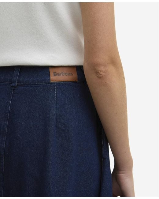 Barbour Blue Maia Denim Skirt
