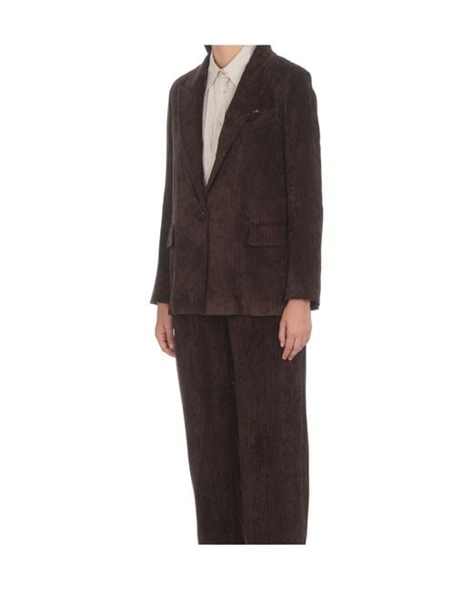 Peserico Black Corduroy Blazer