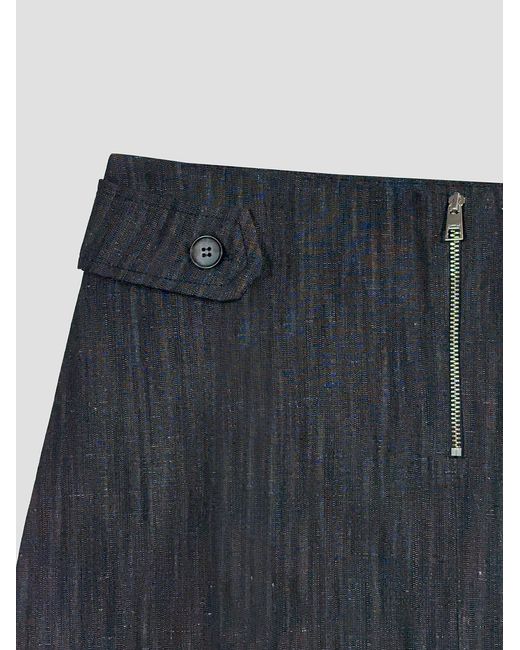 Paloma Wool Black Deuna Ii Zip Mini Skirt