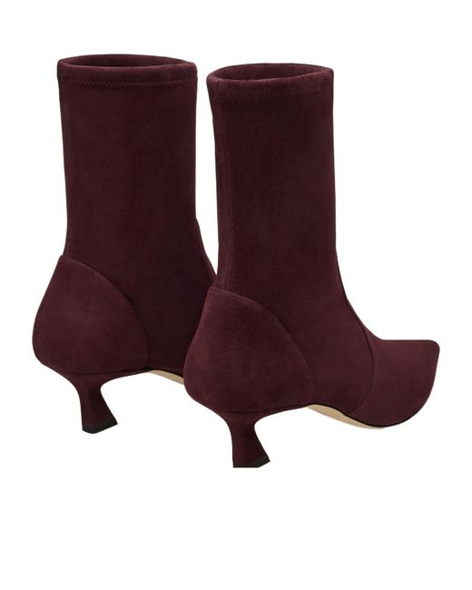 Stuart Weitzman Purple Vinnie Ankle Boots